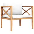 thumbnail image 1 of vidaXL Patio Chair Outdoor Patio Sofa Chair with Cushions Solid Wood Teak, 1 of 4