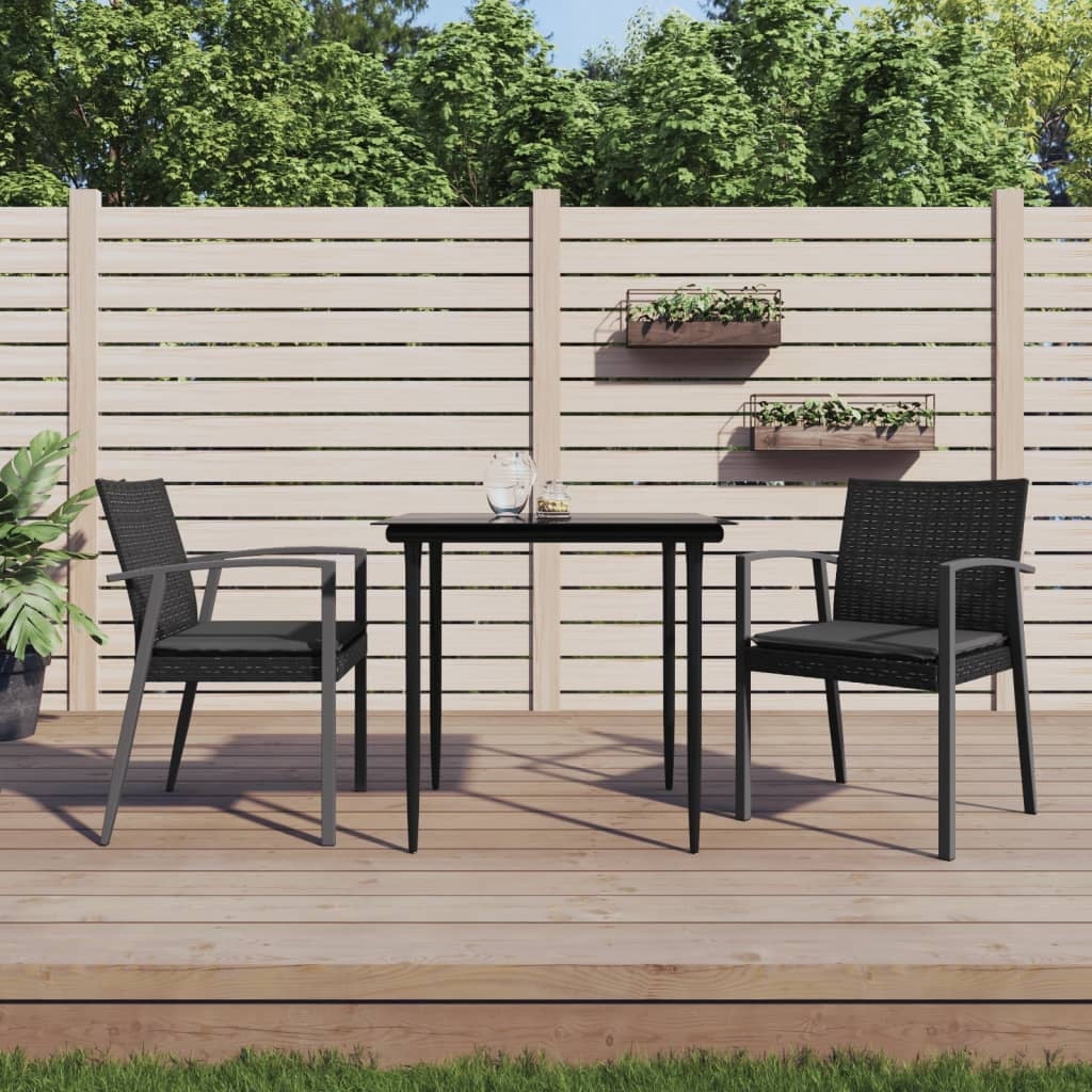 vidaXL Patio Chair Outdoor Seat with Cushions Patio Furniture Poly ...
