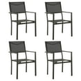 thumbnail image 1 of vidaXL Patio Chair Outdoor Seating Patio Furniture Textilene and Steel Black, 1 of 7