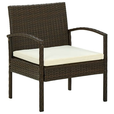 vidaXL Outdoor Recliner Chair Patio Lounge Chair with Cushions Poly ...