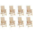 thumbnail image 1 of vidaXL Patio Chair with Cushions Outdoor Garden Furniture Solid Wood Teak, 1 of 8