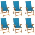 thumbnail image 1 of vidaXL Patio Chair with Cushions Outdoor Garden Furniture Solid Wood Teak, 1 of 10