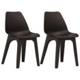 thumbnail image 1 of vidaXL Patio Chairs 2 Pcs Modern Dining Kitchen Chair for Outdoor Plastic, 1 of 16