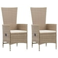 thumbnail image 1 of vidaXL Patio Chairs 2 Pcs Patio Rattan Dining Chair with Cushions Poly Rattan, 1 of 27