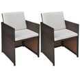 thumbnail image 1 of vidaXL Patio Chairs 2 Pcs for Garden with Cushions and Pillows Poly Rattan, 1 of 2