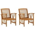 thumbnail image 1 of vidaXL Patio Chairs 2 pcs Solid Acacia Wood, 1 of 7