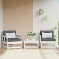 thumbnail image 1 of vidaXL Patio Chairs 2 pcs White Solid Wood Pine, 1 of 12