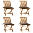thumbnail image 1 of vidaXL Patio Chairs 2 pcs with Anthracite Cushions Solid Teak Wood, 1 of 72
