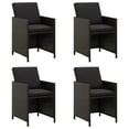 thumbnail image 1 of vidaXL Patio Chairs 4 Pcs Patio Dining Single Chair with Cushions Poly Rattan, 1 of 7
