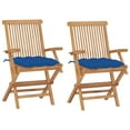 thumbnail image 1 of vidaXL Patio Chairs Outdoor Bistro Folding Chair with Cushions Solid Wood Teak, 1 of 159