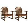 thumbnail image 1 of vidaXL Patio Chairs Outdoor Patio Dining Chair with Armrest Solid Wood Acacia, 1 of 9