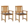 thumbnail image 1 of vidaXL Patio Chairs Outdoor Patio Dining Chair with Cushions Solid Wood Acacia, 1 of 12