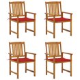 thumbnail image 1 of vidaXL Patio Chairs Outdoor Patio Dining Chair with Cushions Solid Wood Acacia, 1 of 28