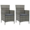thumbnail image 1 of vidaXL Patio Chairs ll Weather Dining Single Chair with Cushions Poly Rattan, 1 of 6