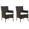 thumbnail image 1 of vidaXL Patio Chairs ll Weather Dining Single Chair with Cushions Poly Rattan, 1 of 71