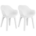 thumbnail image 1 of vidaXL Patio Chairs with Armrests 2 pcs White Plastic, 1 of 3