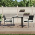 thumbnail image 1 of vidaXL Patio Chairs with Cushions 2 pcs Black 21.3"x24.6"x35" Poly Rattan, 1 of 8