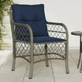 thumbnail image 1 of vidaXL Patio Chairs with Cushions 2 pcs Gray Poly Rattan, 1 of 9