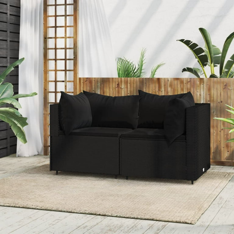 Vidaxl rattan corner online sofa