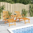 thumbnail image 1 of vidaXL Patio Deck Chairs with Footrests 2 pcs Solid Wood Acacia, 1 of 6