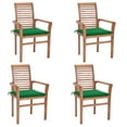 thumbnail image 1 of vidaXL Patio Dining Chairs Outdoor Folding Chair with Cushions Solid Wood Teak, 1 of 23