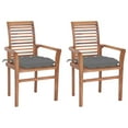 thumbnail image 1 of vidaXL Patio Dining Chairs Wooden Accent Chair with Cushions Solid Wood Teak, 1 of 12