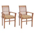 thumbnail image 1 of vidaXL Patio Dining Chairs Wooden Accent Chair with Cushions Solid Wood Teak, 1 of 11