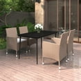 thumbnail image 1 of vidaXL Patio Dining Set 3/5/7 Piece Multi Colors 31.5"/55.1" Table Length, 1 of 7