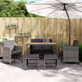 thumbnail image 1 of vidaXL Patio Dining Set 6 Piece Outdoor Dining Set with Cushions Poly Rattan, 1 of 23