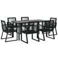 thumbnail image 1 of vidaXL Patio Dining Set Black Garden Outdoor Seating 3/5/7/9 Piece Multi Sizes, 1 of 39