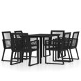 thumbnail image 1 of vidaXL Patio Dining Set Black Garden Outdoor Seating 3/5/7/9 Piece Multi Sizes, 1 of 49