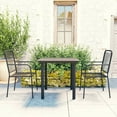 thumbnail image 1 of vidaXL Patio Dining Set Black Glass and Steel Seat 3/5/7/9 Piece Multi Sizes, 1 of 12