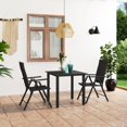 thumbnail image 1 of vidaXL Patio Dining Set Black Outdoor Garden Chair 3/5/7/9 Piece Multi Sizes, 1 of 11