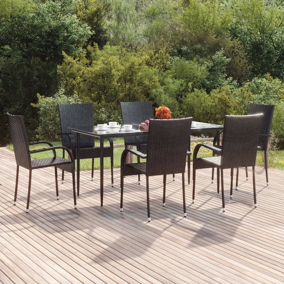 vidaXL Patio Dining Set Garden Outdoor Table 3/5/7/9 Piece Multi Colors/Sizes