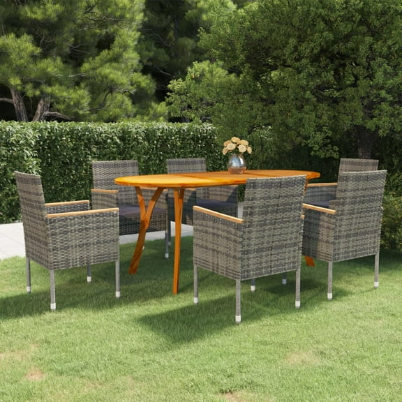 vidaXL Dining Set Grey, Dark Grey