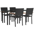 thumbnail image 1 of vidaXL Patio Dining Set Outdoor Dining Set Garden Table and Chair Set Black, 1 of 51