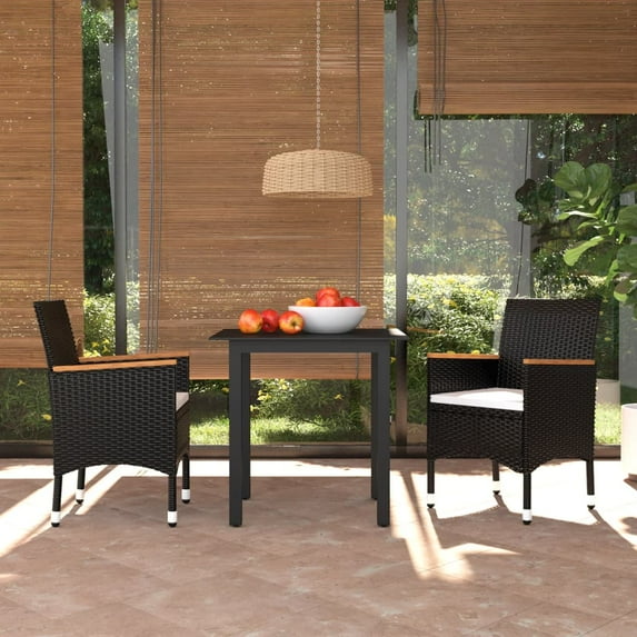 vidaXL Patio Dining Set Outdoor Dining Set Table and Chair Set Poly Rattan
