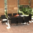 thumbnail image 1 of vidaXL Patio Dining Set Outdoor Dining Set Table and Chair Set Poly Rattan, 1 of 162