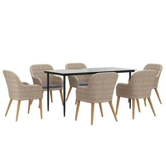 vidaXL Patio Dining Set Outdoor Dining Set Table and Chair Set for Garden