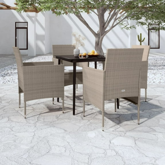 vidaXL Patio Dining Set Outdoor Dining Set Table and Chair Set for Garden