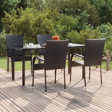 vidaXL Patio Dining Set Outdoor Dining Set Table and Chair Set for Garden