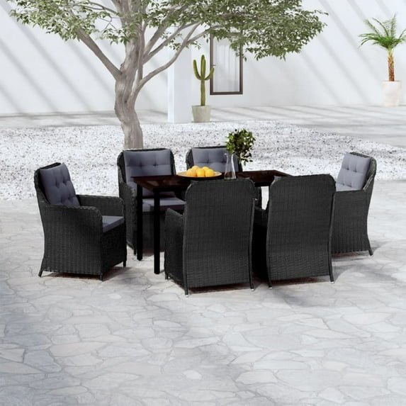 vidaXL Patio Dining Set Outdoor Dining Set Table and Chair Set for Garden