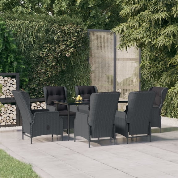 vidaXL Patio Dining Set Outdoor Dining Set Table and Chair Set for Garden