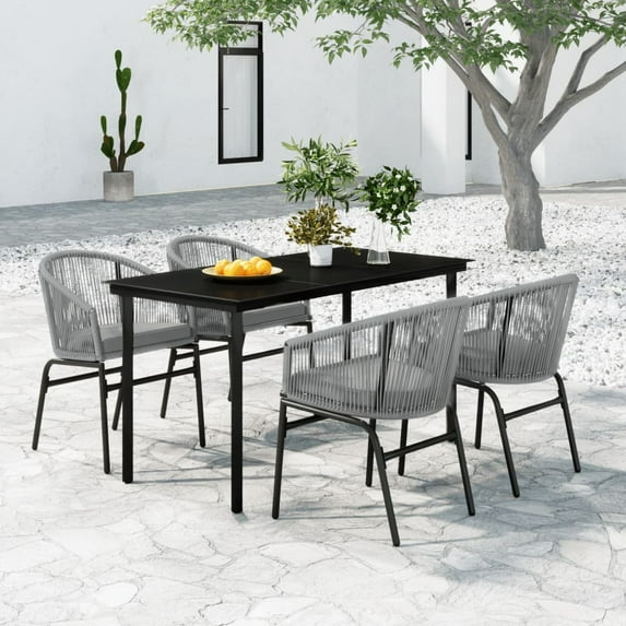 vidaXL Patio Dining Set Outdoor Dining Set Table and Chair Set for Garden