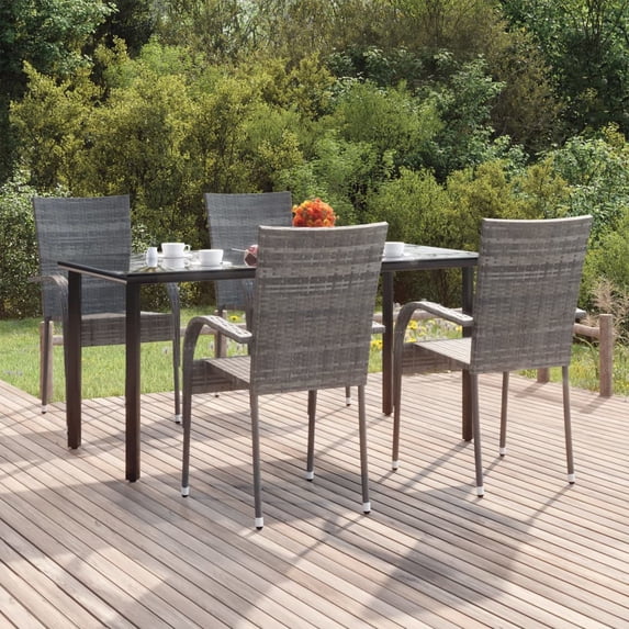 vidaXL Patio Dining Set Outdoor Dining Set Table and Chair Set for Garden