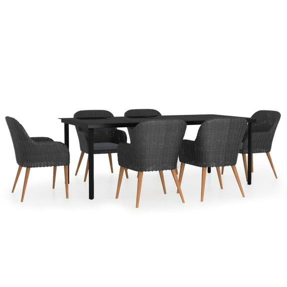 vidaXL Patio Dining Set Outdoor Dining Set Table and Chair Set for Garden