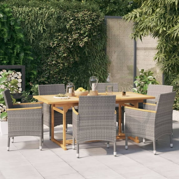 vidaXL Patio Dining Set Outdoor Dining Set Table and Chair Set for Garden