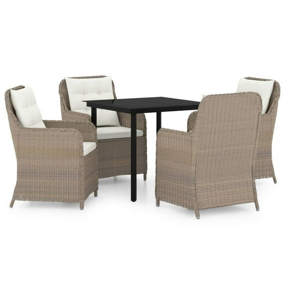 vidaXL Patio Dining Set Outdoor Dining Set Table and Chair Set for Garden