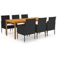 thumbnail image 1 of vidaXL Patio Dining Set Outdoor Dining Table and Chairs Patio Conversation Set, 1 of 6