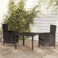 thumbnail image 1 of vidaXL Patio Dining Set Outdoor Dining Table and Chairs Poly Rattan Black, 1 of 11
